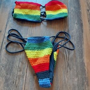 Indah Rainbow Crochet Bikini